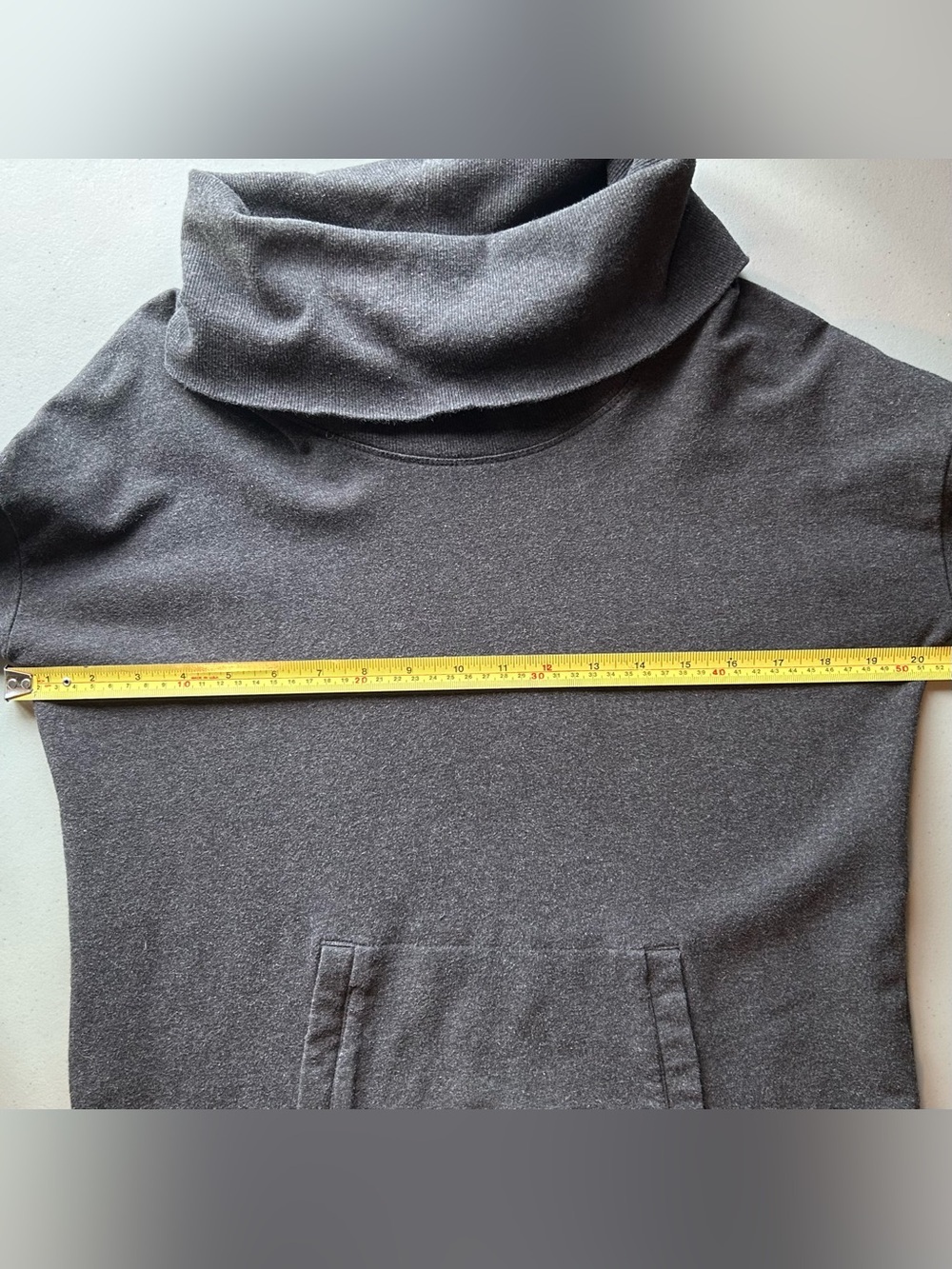 Jersey Par By Jacob Charcoal Cowl Neck Tunic Sweatshirt Women’s Medium - Picture 7 of 10